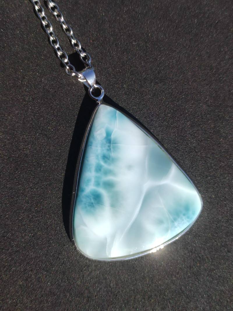 Larimar Aaa "Atlantis Stone" Edelstein Kette 925 Sterling Silber Frau Schmuck Edel Natur Heilstein Hippie Rarität Meer Himmel Blau Geschenk von ArtOfNatureBerlin