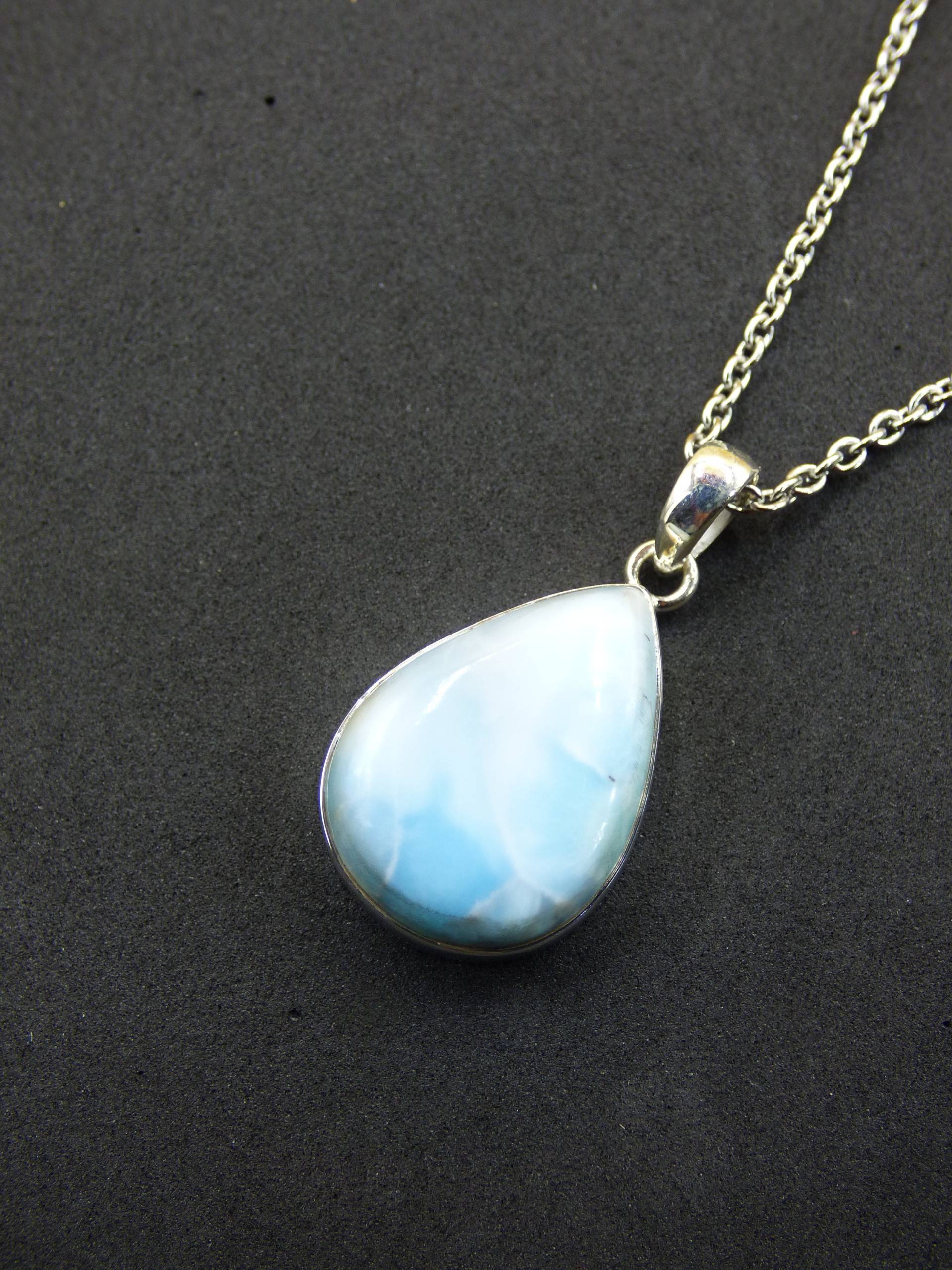 Larimar Aaa "Atlantis Stone" Edelstein Kette 925 Sterling Silber Frau Schmuck Edel Natur Heilstein Hippie Rarität Meer Himmel Blau Geschenk von ArtOfNatureBerlin