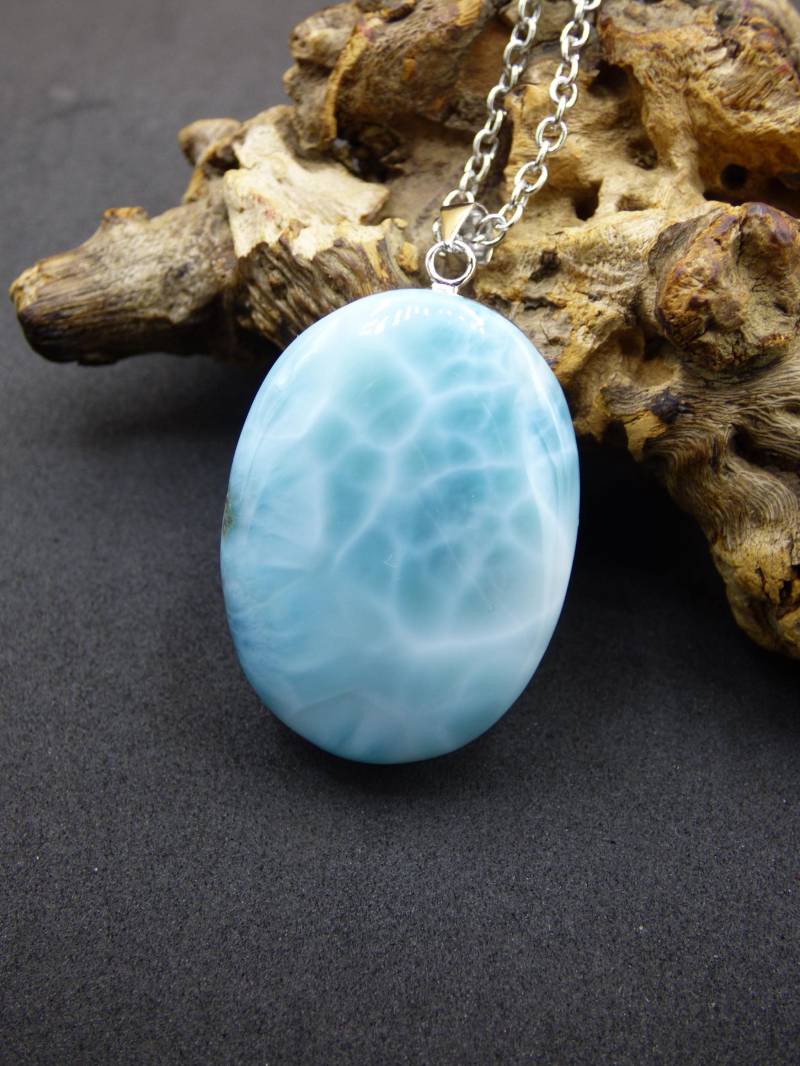 Larimar Aaa "Atlantis Stone" Edelstein Kette 925 Sterling Silber Frau Schmuck Edel Natur Heilstein Hippie Rarität Meer Himmel Blau Geschenk von ArtOfNatureBerlin