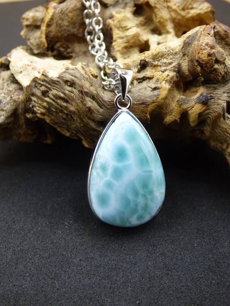 Larimar Aaa "Atlantis Stone" Edelstein Kette 925 Sterling Silber Frau Schmuck Edel Natur Heilstein Hippie Rarität Meer Himmel Blau Geschenk von ArtOfNatureBerlin