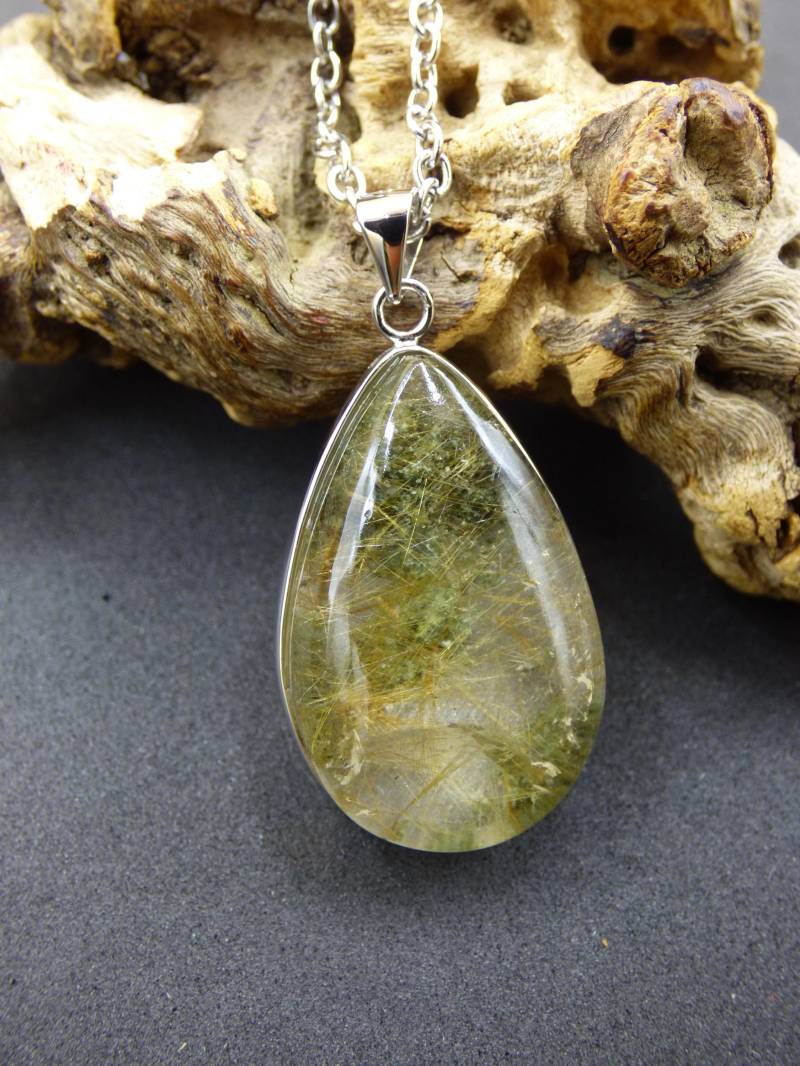 Phantom Rutil Quarz - 925 Sterling Silber Edelstein Kette Natur Weiß Schutz Rarität Heilstein Kristall Mann Frau Er Sie Geschenk Freund von ArtOfNatureBerlin