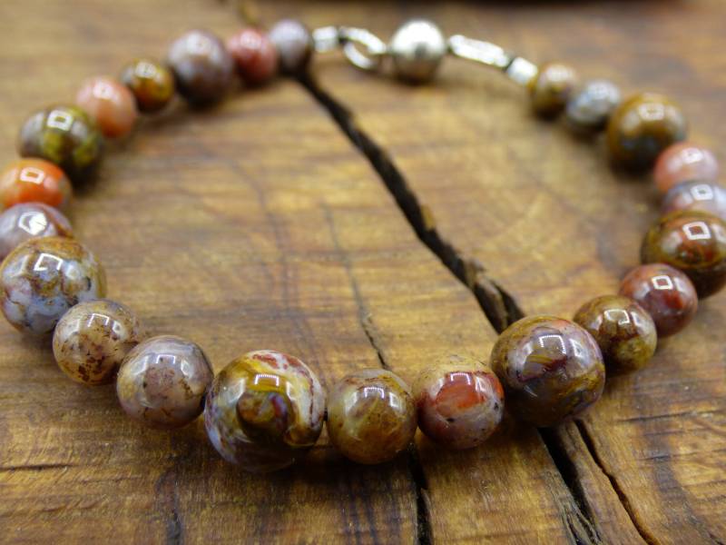 Pietersite Edelstein Perlen Stretch Armband Natur Heilstein Kristall Rarität Ethno Magie Geschenk Mann Freund von ArtOfNatureBerlin