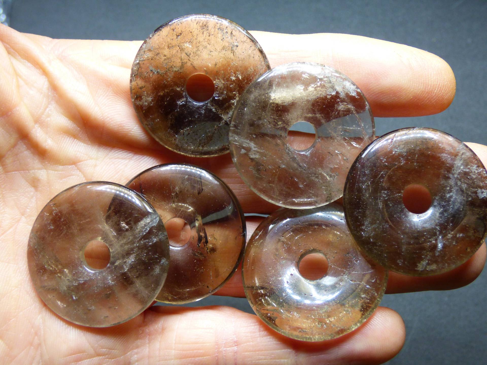 Rauchquarz Donut Smokey Quarz ~ Edelstein Kette ~Hippie ~Goa ~Boho ~Tibet ~Ethno ~Nature ~Donut ~Schutzsymbol ~Heilstein Männer von ArtOfNatureBerlin