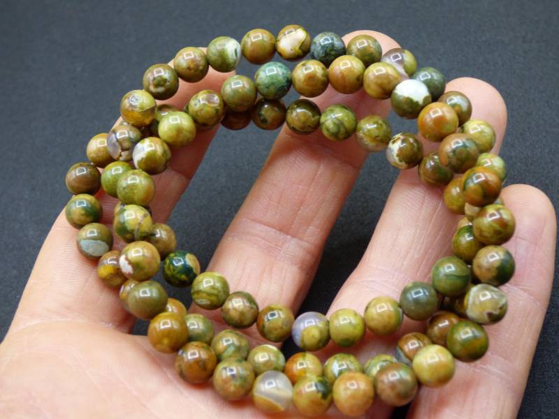 Regenwald Rhyolith - Edelstein Armband Perlen Heilstein Natur Grün Energie Echt Rarität Schmuck Frau Mann Er Sie Bruder Geschenk von ArtOfNatureBerlin