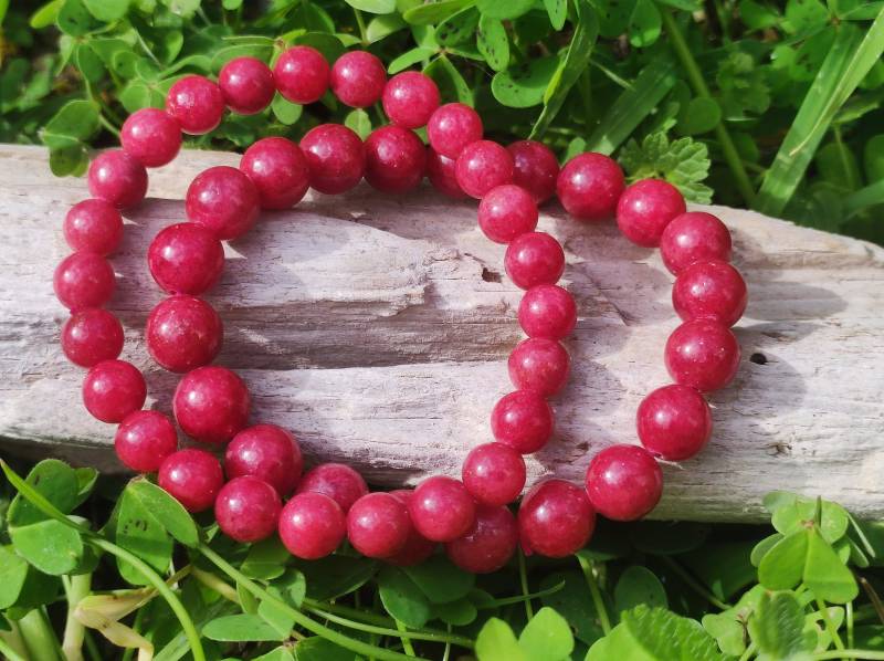 Roter Rhodonit Aaa Edelstein Perlen Stretch Armband Natur Heilstein Kristall Rarität Selten Geschenk Mann Frau Mutter Sie Schwester von ArtOfNatureBerlin