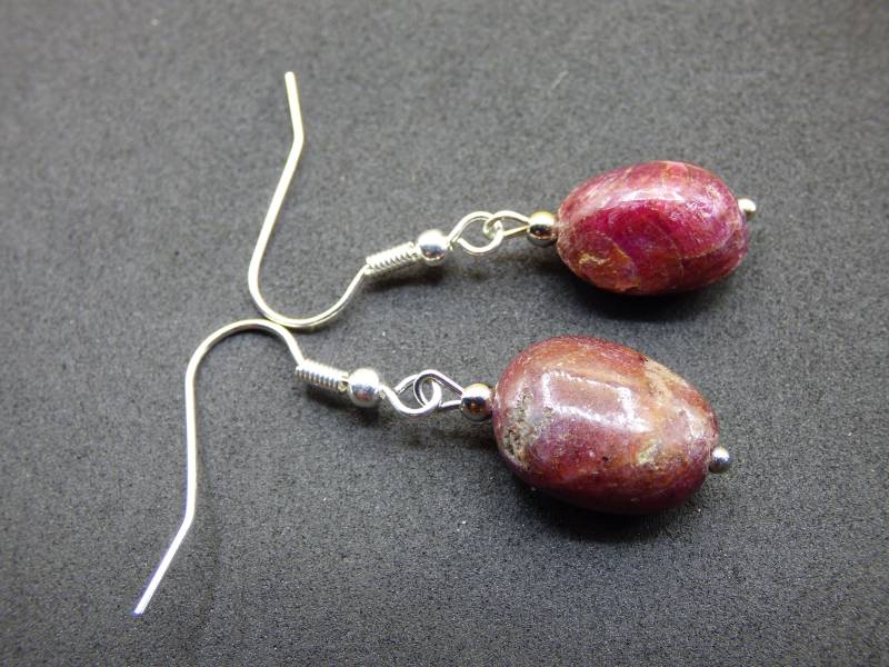 Rubin ~ Edelstein Ohrringe ~Goa ~Hippie ~Boho ~Ethno ~Nature ~Heilstein ~Natur ~Ohrhänger ~Edelstahl ~Rarität von ArtOfNatureBerlin