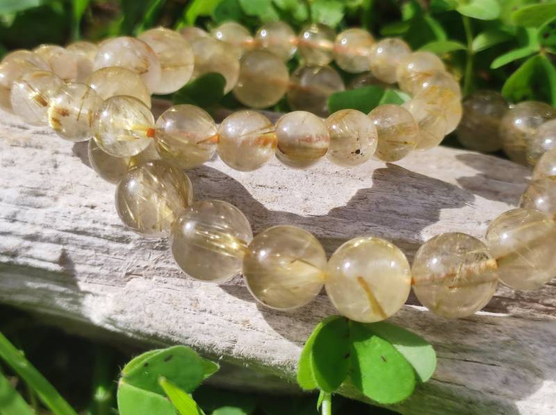 Rutilquarz Gold Aaa Edelstein Armband Stretch Natur Rot Heilstein Rarität Mann Frau Mutter Oma Geschenk Sie Freund Selten Hochwertig Quarz von ArtOfNatureBerlin