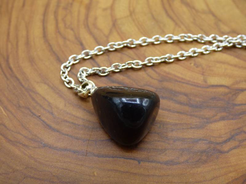 Schungit Shungite + 925 Sterling Silber Öse ~ Edelstein Kette ~Hippie ~Goa ~Boho ~Tibet ~Ethno ~Nature ~Donut ~Schutzsymbol ~Heilstein von ArtOfNatureBerlin
