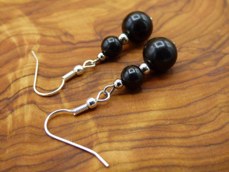 Schungite ~ Edelstein Ohrringe ~Goa ~Hippie ~Boho ~Ethno ~Nature ~Heilstein ~Natur ~Ohrhänger ~Edelstahl ~Rarität von ArtOfNatureBerlin