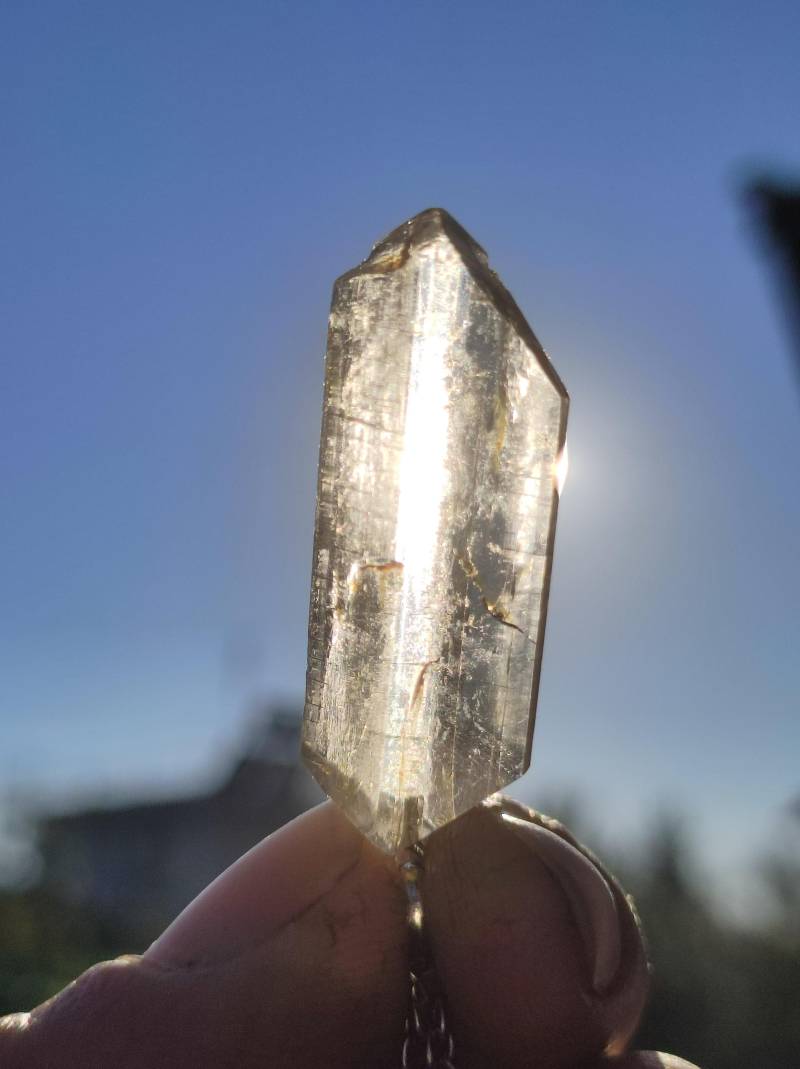 Skapolith Aaa Rarität | Gelber Wernerit~ 925 Sterling Silber ~ Edelstein Kette ~Hippie ~Goa ~Boho ~Ethno ~Nature ~Heilstein von ArtOfNatureBerlin