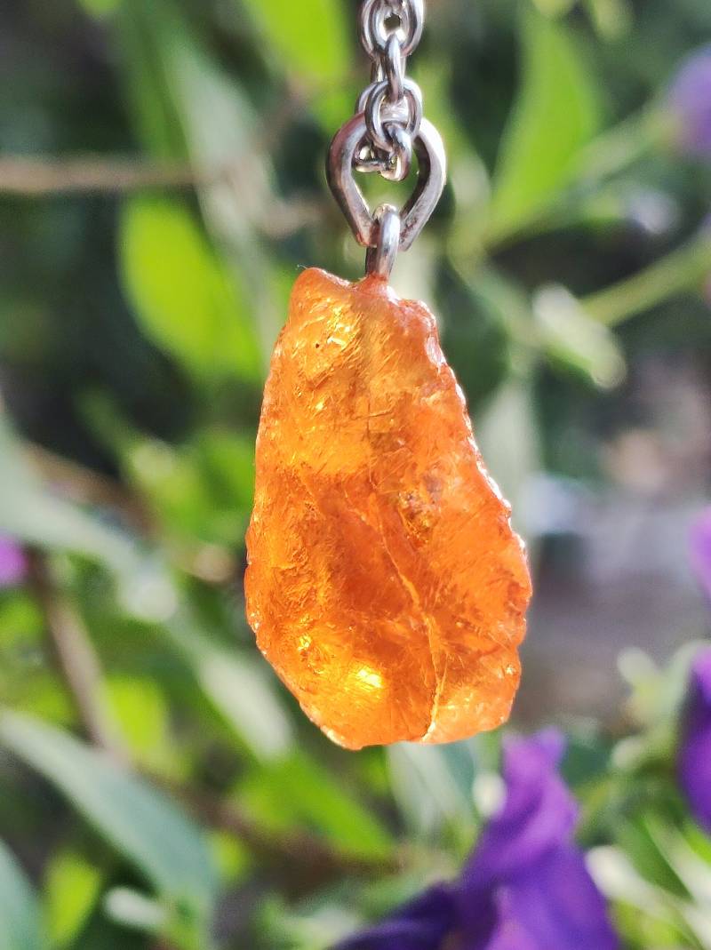 Spessartin Granat Aaa Rarität ~ 925 Sterling Silber Edelstein Kette Rarität Heilstein Natur Orange Anhänger Geschenk Mann Frau Er Sie von ArtOfNatureBerlin