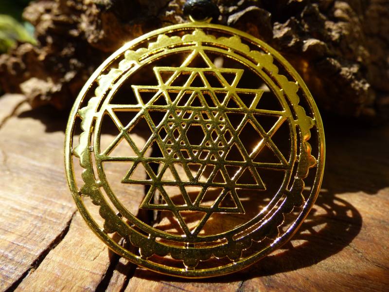 Sri Yantra~ Meditations Amulett Kette ~Hippie ~Goa ~Boho ~Tibet ~Ethno ~Nature von ArtOfNatureBerlin