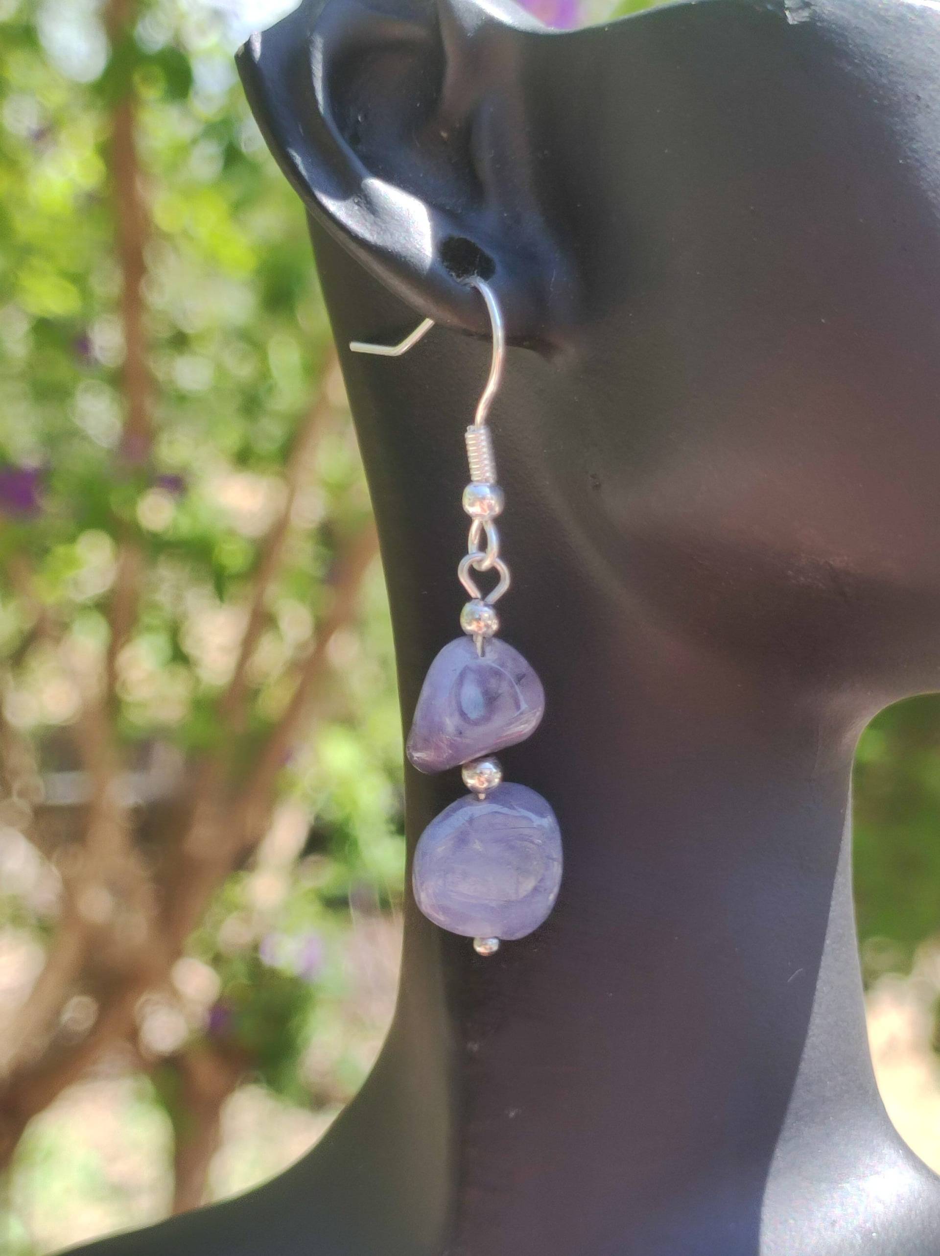 Tansanit ~ Edelstein Ohrringe Blau Natur Heilstein Frau Sie Mutter Tochter Oma Geschenk Handarbeit Ohrhänger Edelstahl Rarität Unikat Tansanit ~ Edelstein Ohrringe Blau Natur Heilstein Frau Sie Mutter Tochter Oma Geschenk Handarbeit Ohrhänger Edelstahl Rarität Unikat von ArtOfNatureBerlin