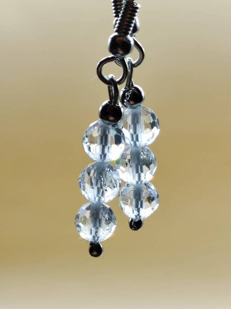 Topaz Weiß Aaa Facettiert ~ Edelstein Ohrringe ~Goa ~Hippie ~Boho ~Ethno ~Nature ~Heilstein ~Natur ~Ohrhänger ~Edelstahl ~Rarität von ArtOfNatureBerlin