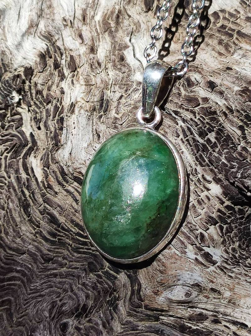 Tsavorit Rarität ~ 925 Sterling Silber Edelstein Kette Hippie Goa Boho Ethno Nature Heilstein Anhänger Geschenk Mann Frau Er Sie von ArtOfNatureBerlin