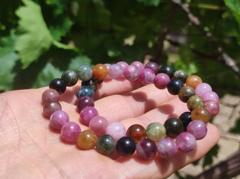 Turmalin Aaa Bunt - Edelstein Armband Rot Pink Rosa Grün Goa Hippie Boho Natur Heilstein Geschenk Er Sie Mann Frau Freund Energie Kraft Wow von ArtOfNatureBerlin