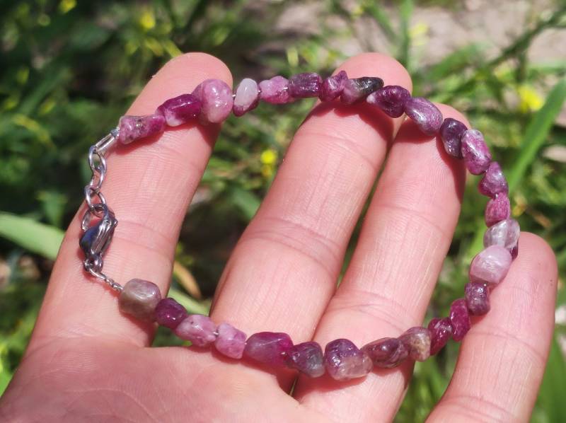 Turmalin Pink Rosa ~ Edelstein Armband 304 Edelstahl - Natur Rarität Edel Heilstein Damen Schmuck Geschenk Frau Mutter Mann Unisex Er Sie von ArtOfNatureBerlin
