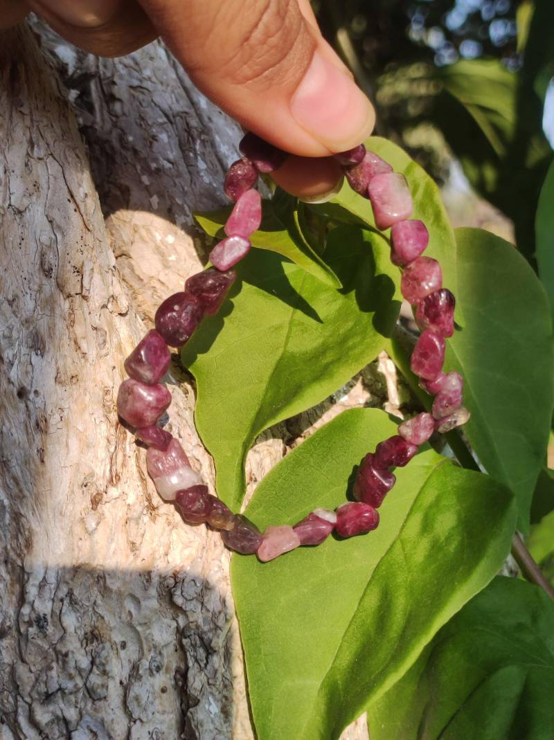 Turmalin Pink Rosa ~ Stretch Armband - Natur Rarität Edel Heilstein Damen Schmuck Geschenk Frau Mutter Mann Unisex Er Sie von ArtOfNatureBerlin