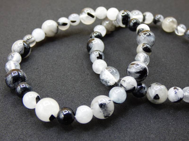 Turmalin Quarz/Rutilquarz Schwarz Edelstein Armband Goa Hippie Boho Ethno Natur Heilstein Mann Frau Geschenk Sternzeichen Turmalinquarz von ArtOfNatureBerlin