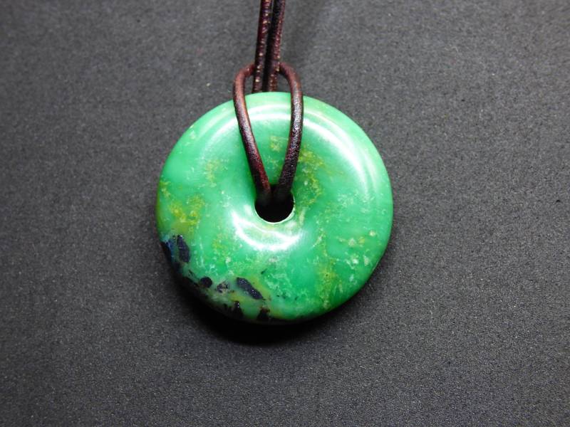 Variscit 30mm Edelstein Kette Donut Pi Scheibe Rund Heilstein Grün Natur Rarität Geschenk Mann Frau Er Sie Freund Bruder Glück Anhänger von ArtOfNatureBerlin