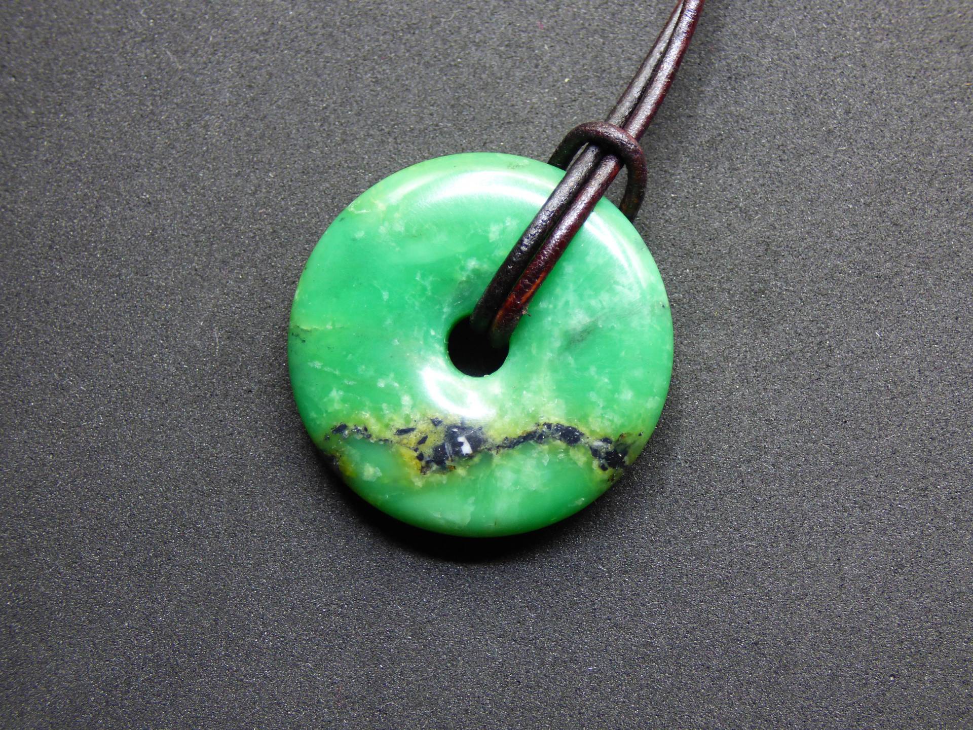 Variscit 30mm Edelstein Kette Donut Pi Scheibe Rund Heilstein Grün Natur Rarität Geschenk Mann Frau Er Sie Freund Bruder Glück Anhänger von ArtOfNatureBerlin