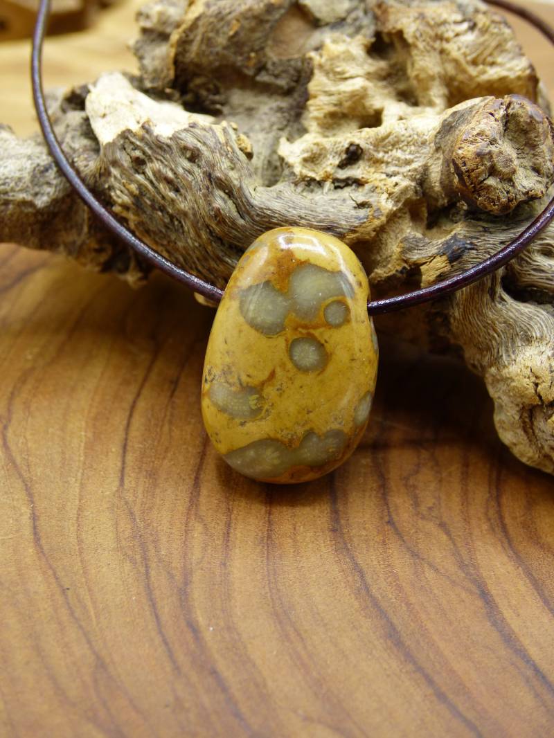 Versteinerte Koralle ~ Fossil Edelstein Kette Natur Heilstein Mann Frau Glück Schutz Hippie Goa Boho Tibet Ethno Rarität Geschenk Er Sie von ArtOfNatureBerlin