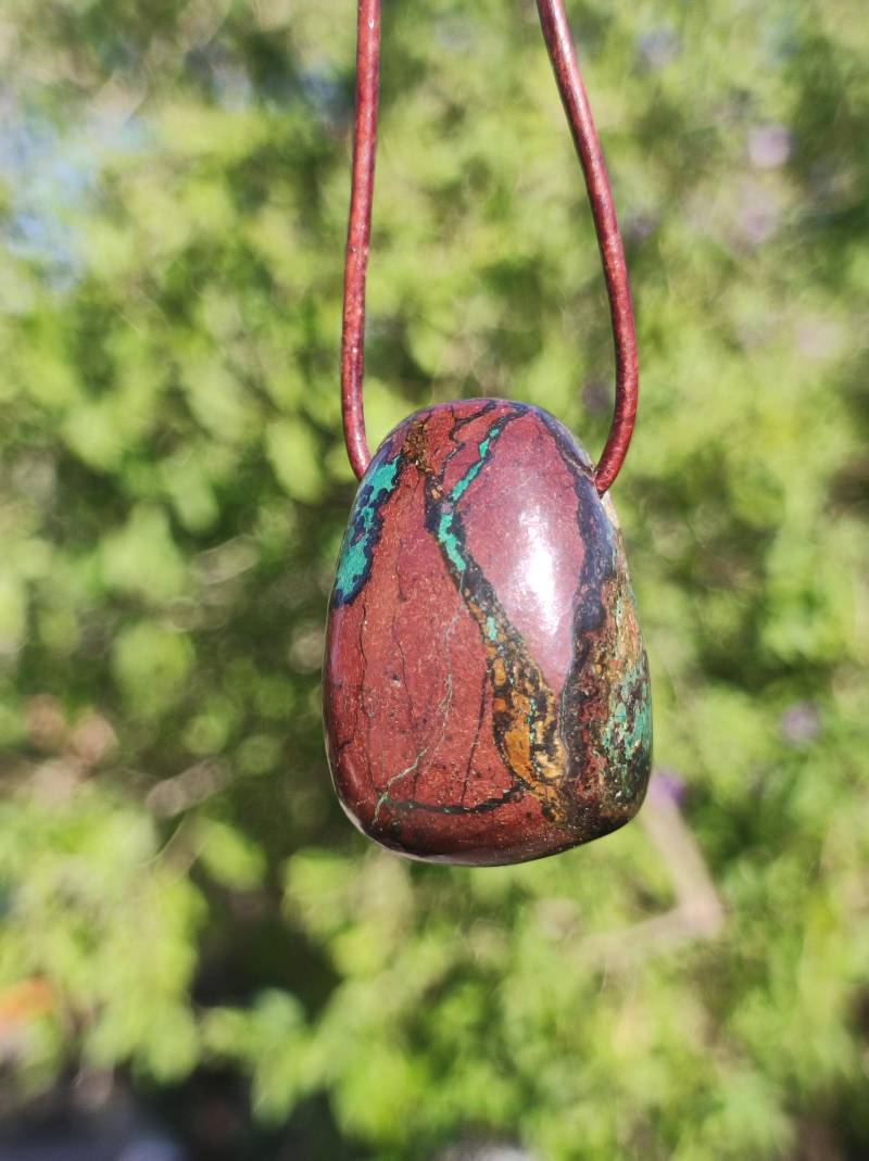 Zarinit Rarität ~ Edelstein Kette Mann Schutz Kraft Chakra Hippie Goa Boho Natur Heilstein Er Selten Flash Sammler Rarität Russland Unikat von ArtOfNatureBerlin