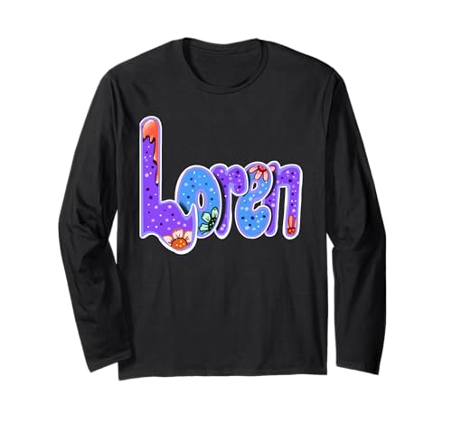 Loren Mädchen und Damen Personalisierter Name Loren Langarmshirt Loren Mädchen und Damen Personalisierter Name Loren Langarmshirt von ArtOnMyTee Personalized Custom Name Loren