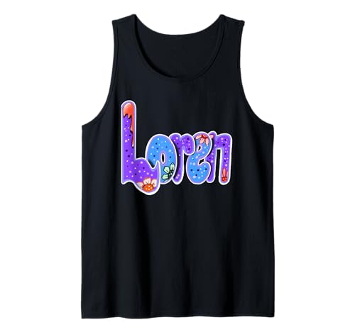 Loren Mädchen und Damen Personalisierter Name Loren Tank Top Loren Mädchen und Damen Personalisierter Name Loren Tank Top von ArtOnMyTee Personalized Custom Name Loren