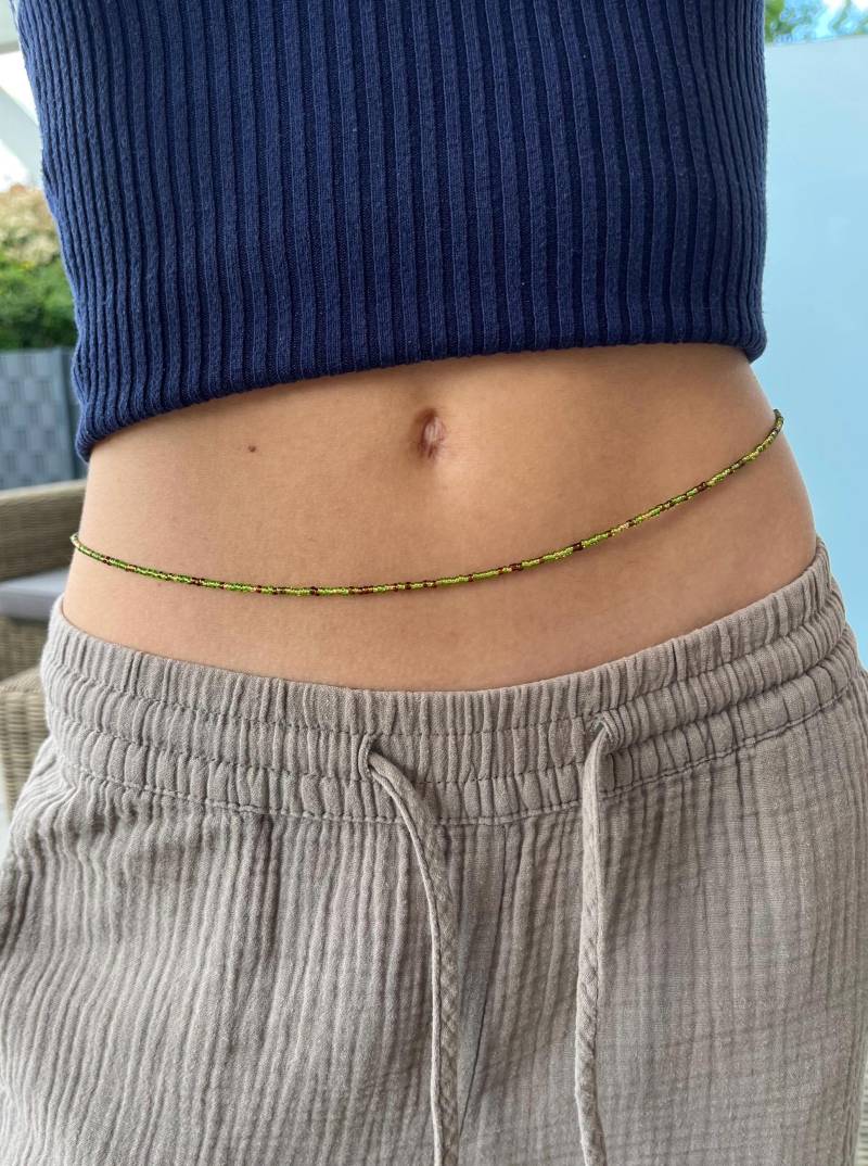 Sevia - Perlenbauchkette Körperkette Bauchkette Bunt Boho von ArtShopJewellery
