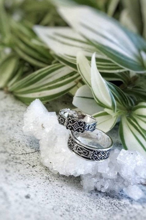 Infinity Ringe Hochzeit Silber Ring 925 Sterling Schmuck Geschenk Für Zwillinge Trauringe Familie Nord Versprechen Mädchen von ArtSomethingGifts