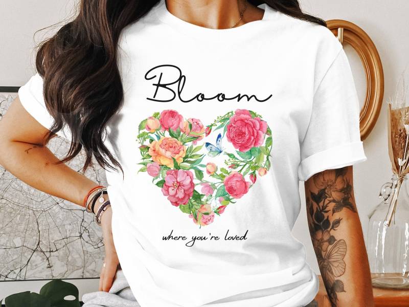 Frühling Shirt, Wildblumen Festival Inspirational Geschenk Für Sie, Vintage Shirt Frühling Shirt, Wildblumen Festival Inspirational Geschenk Für Sie, Vintage Shirt von ArtSpriteDE