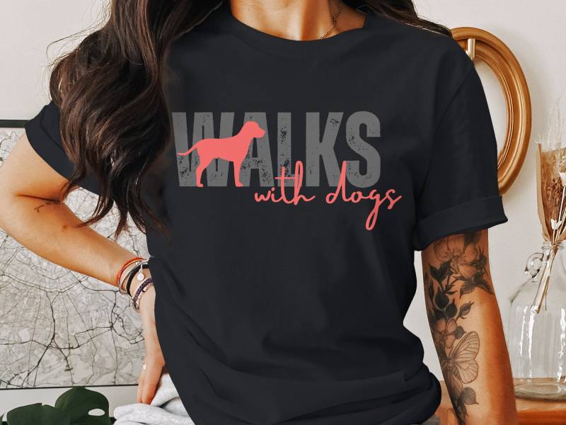 Lustiges Hundeshirt, Hundeliebhaber T-Shirt, Spaziergänge Mit Hunden, Geschenk, Hundemama Shirt, Hundepapa Shirt von ArtSpriteDE