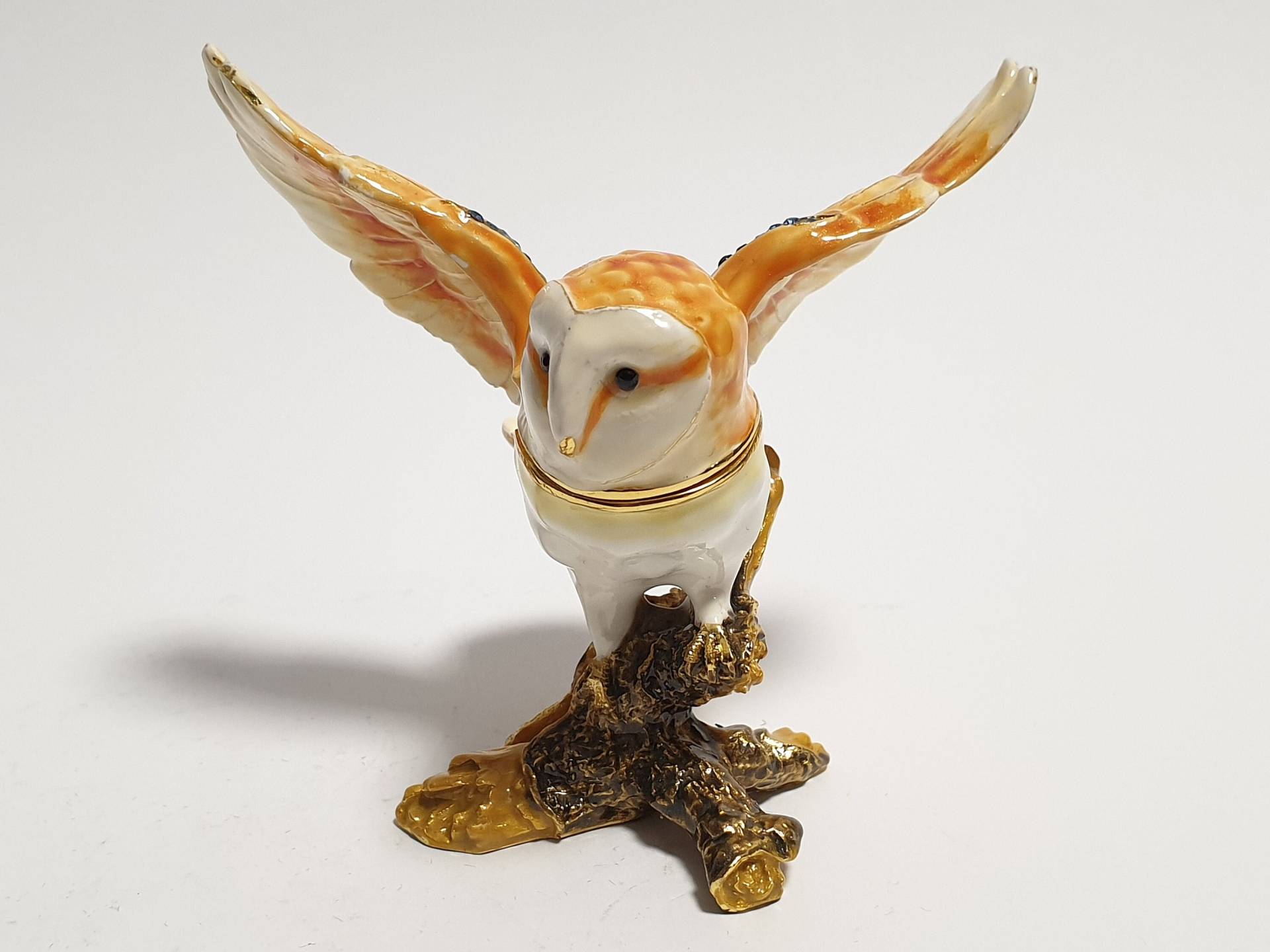 Schmuckkästchen, Vogel-Schmuckkästchen, Eulenfigur, Emaillierte Metalldose Mit Swarovski-Kristallen, 8 cm Schmuckkästchen, Vogel-Schmuckkästchen, Eulenfigur, Emaillierte Metalldose Mit Swarovski-Kristallen, 8 cm von ArtStore4You