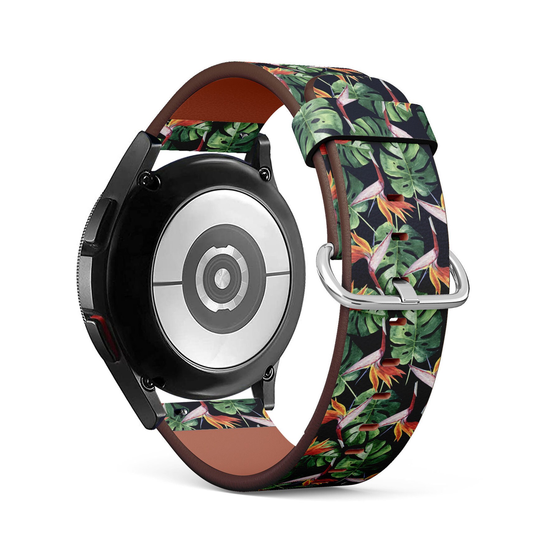 Ersatzarmband Für Samsung Smartwatches, Hawaii Leaves Palm Tree Print, Galaxy Watch/Active Gear, Armband Aus Veganem Leder Ersatzarmband Für Samsung Smartwatches, Hawaii Leaves Palm Tree Print, Galaxy Watch/Active Gear, Armband Aus Veganem Leder von ArtStrapDesigns