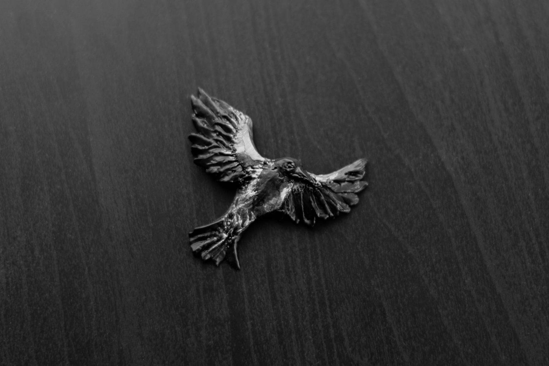 Handgemachte Krähe Brosche Polymer Clay Vogel Anstecker von ArtTerraceTreasures