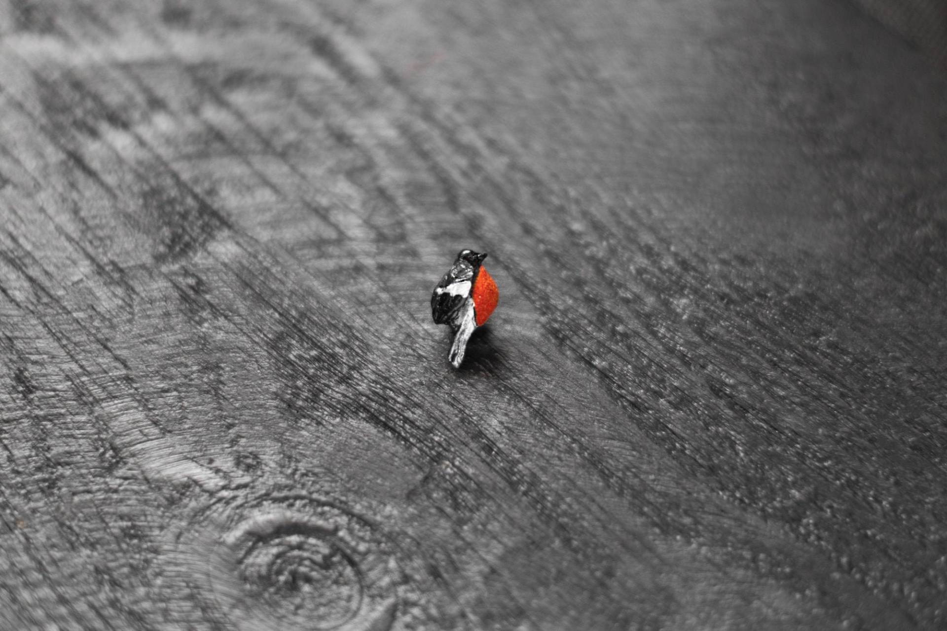 Handgemachte Rotkehlchen Brosche Polymer Clay Vogel Anstecknadel von ArtTerraceTreasures