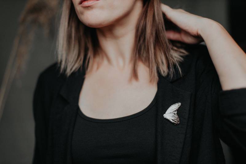 Handgemachte Schmetterlings-Brosche Aus Polymer Clay Stilvoller Outfit-Anstecker von ArtTerraceTreasures