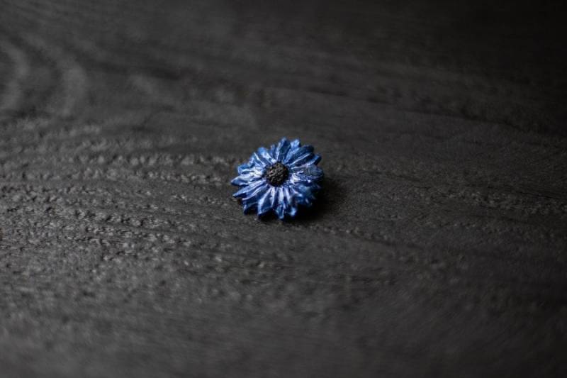 Kornblumen Brosche Aus Polymer Clay Handgemachte Blaue Blume Anstecknadel von ArtTerraceTreasures