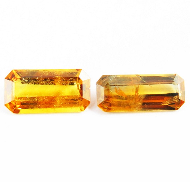 2.99Ct Natürliche Erde Abgebaut Selten Unbehandelt Aaa Orange Gelb Sapphire 2Pcs von ArtTown