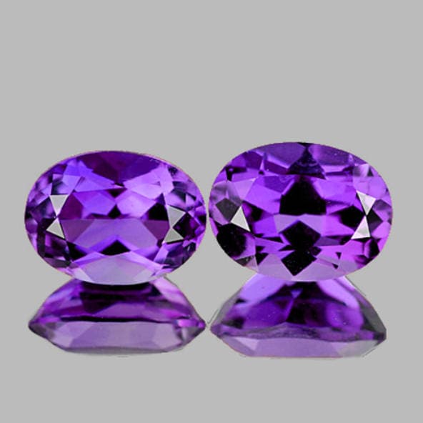If 3.50Ct | 2 Stück 100% Natürlicher Nicht Erhitzter Amethyst von ArtTown