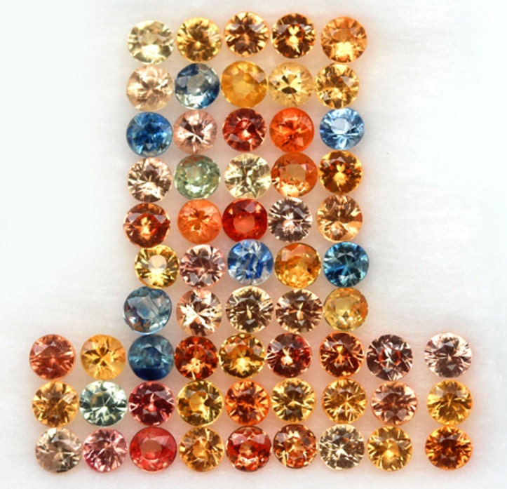 Vvs 6, 63Ct Ravishing Natürliche Unbeheizte Phantasie Mix Farbe Saphir Diamant Geschnitten 2, 7 Mm 65Pcs Viel Aaa von ArtTown