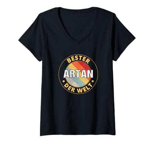 Damen Artan T-Shirt mit V-Ausschnitt von Artan Vorname T-Shirts & Geschenke