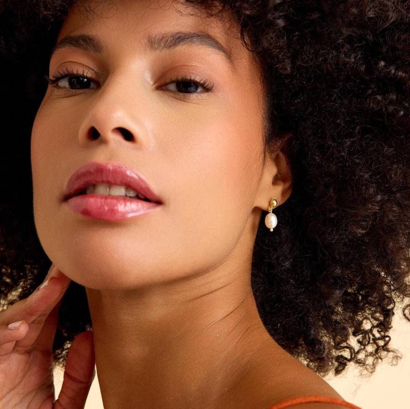 Natürliche Süßwasser Perle Ohrringe, Minimalist Jubiläum Ohrstecker, Hochzeit Brautjungfer Geschenk von ArtandCraftsJewelry