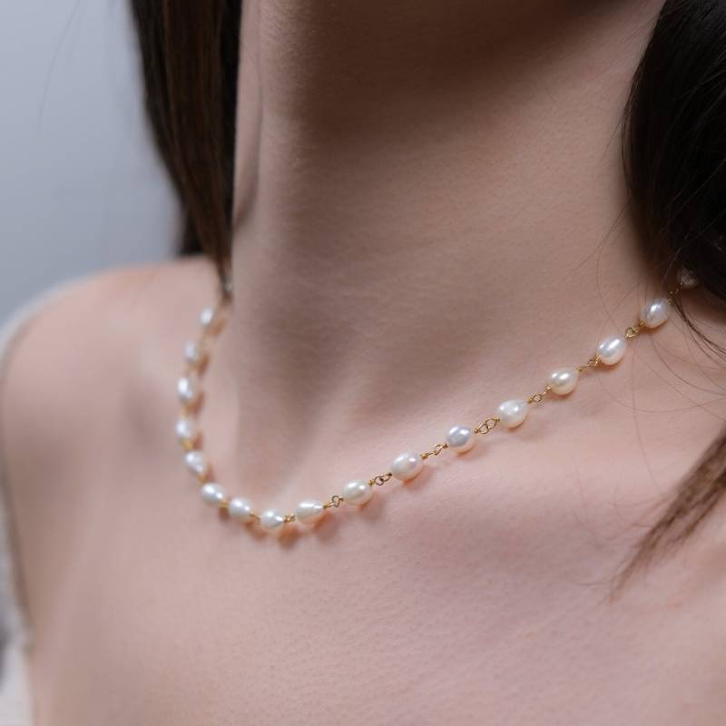 Perle Perlen Halskette, Sateliten Hochzeitsgeschenk, Kette Brautjungfer Schmuck, Geschenk Für Mutter von ArtandCraftsJewelry