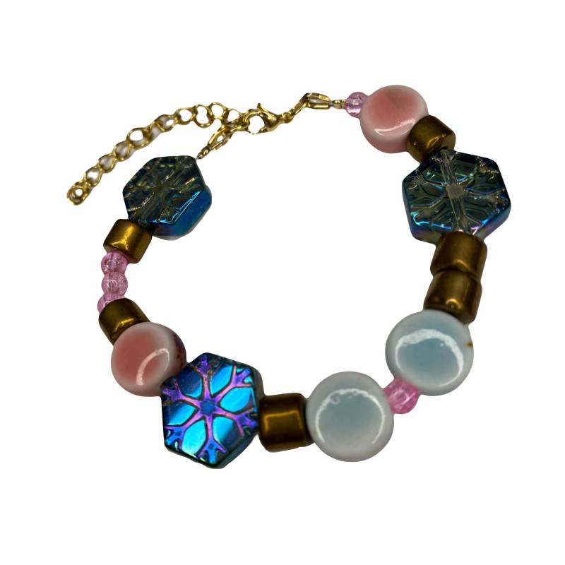 Asymmetrisch Armband Weihnachten Schneeflocke Gothic Punk von ArtbyKIIKII