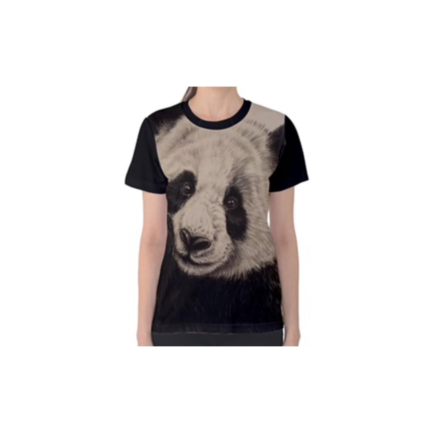 Giant Panda T Shirt Für Frauen, Wildtier Kunst Top, Panda-Liebhaber-Geschenk, Damenkleidung, Volldruck-Neuheits-T-stück, Tierliebhaber-Geschenk von Artbythree