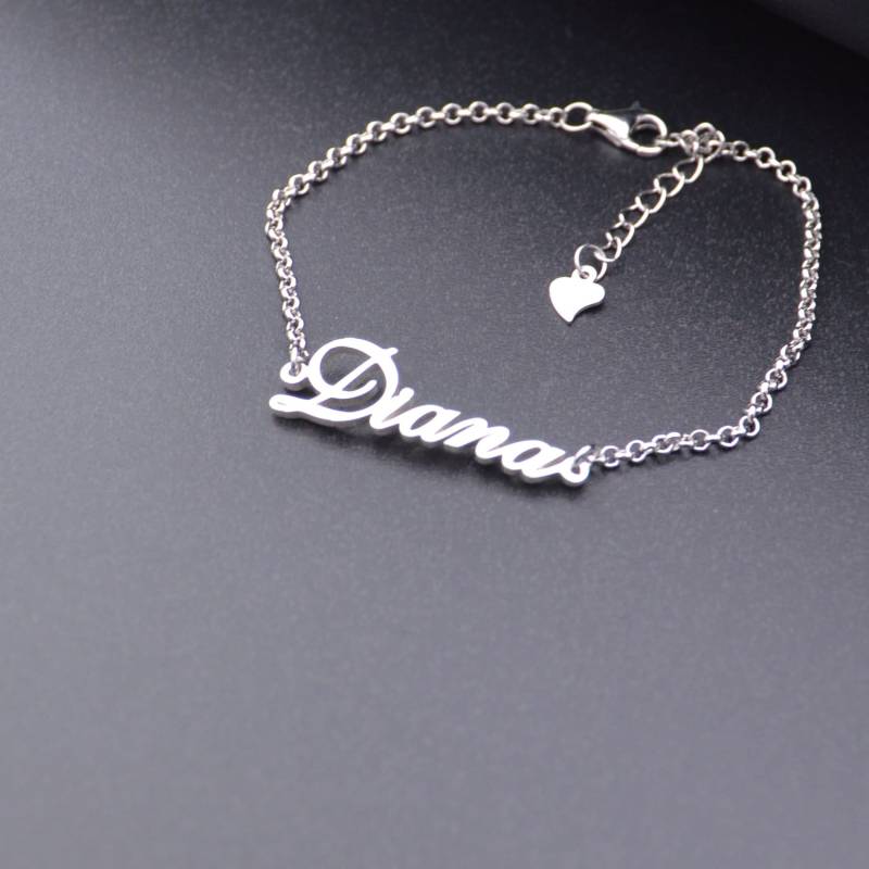 Personalisiertes Namensarmband Aus Sterlingsilber von Artchain2013