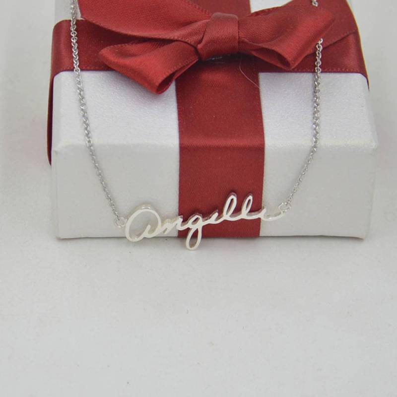 Signatur Halskette Persönliche Handschrift, Erinnerungsgeschenk von Artchain2013