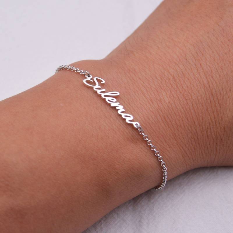 Namensarmband Aus Sterlingsilber - Personalisierter Schmuck, Brautjungfer Geschenk von Artchain2013